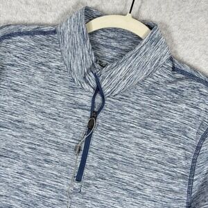 1764 Golf Shirt Mens Small Julien 1/4 Zip Pullover Mock Neck Signature Blue NWOT